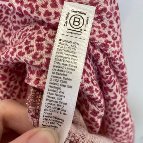 Athleta Breezy Tank Micro Cheetah Print Bashful Rose Modal S - Picture 4 of 5